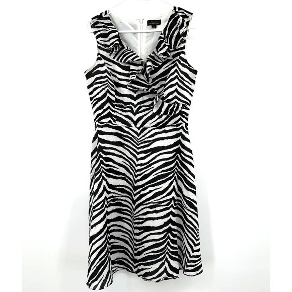Tahari‎ size 8 Zebra Print knee length dress - Picture 1 of 7